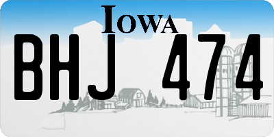IA license plate BHJ474