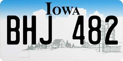 IA license plate BHJ482
