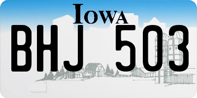 IA license plate BHJ503