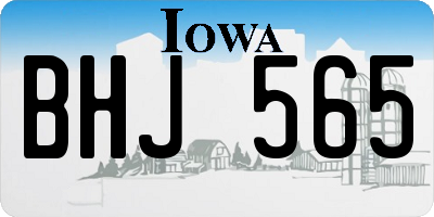 IA license plate BHJ565