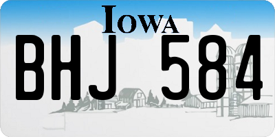 IA license plate BHJ584