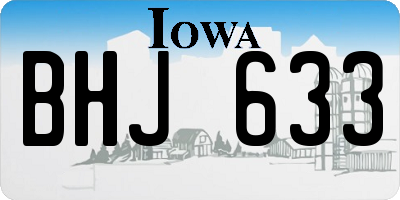 IA license plate BHJ633