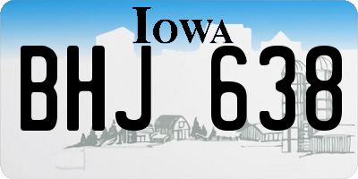 IA license plate BHJ638