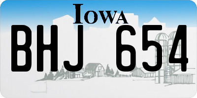 IA license plate BHJ654