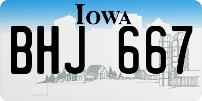 IA license plate BHJ667