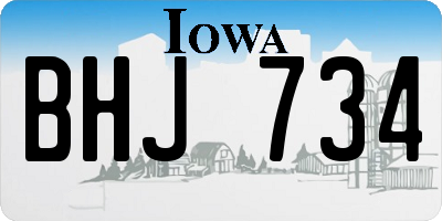 IA license plate BHJ734