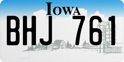 IA license plate BHJ761