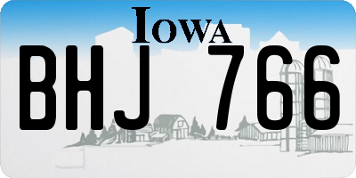 IA license plate BHJ766