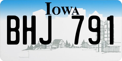 IA license plate BHJ791
