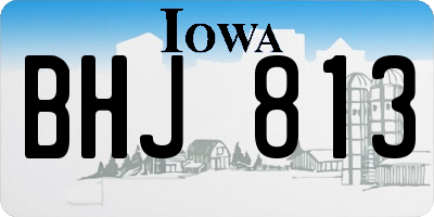 IA license plate BHJ813
