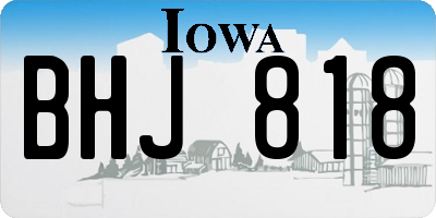 IA license plate BHJ818