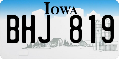 IA license plate BHJ819