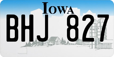 IA license plate BHJ827