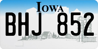 IA license plate BHJ852