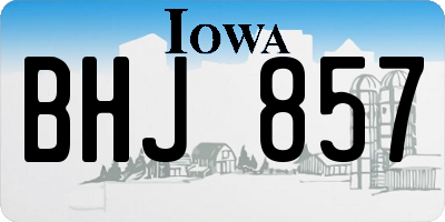 IA license plate BHJ857