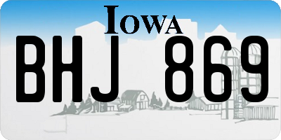IA license plate BHJ869