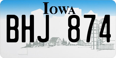 IA license plate BHJ874