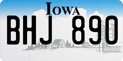 IA license plate BHJ890