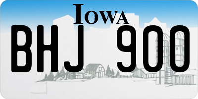 IA license plate BHJ900