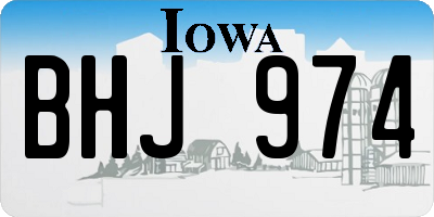 IA license plate BHJ974