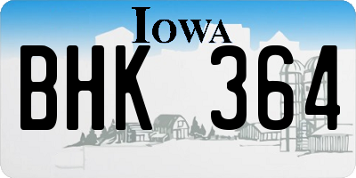 IA license plate BHK364