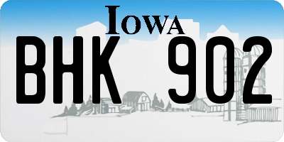IA license plate BHK902