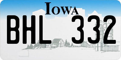 IA license plate BHL332