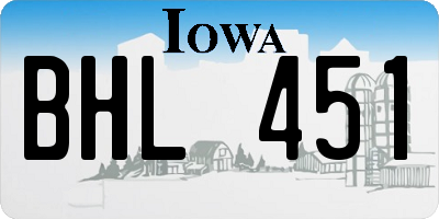 IA license plate BHL451