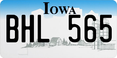 IA license plate BHL565