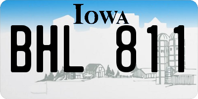 IA license plate BHL811