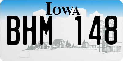 IA license plate BHM148