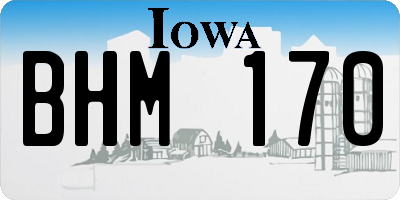 IA license plate BHM170