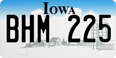 IA license plate BHM225