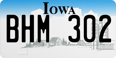 IA license plate BHM302