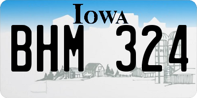 IA license plate BHM324
