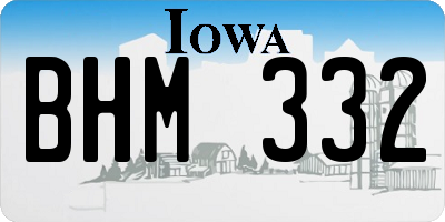 IA license plate BHM332