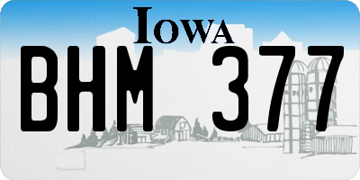 IA license plate BHM377