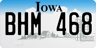 IA license plate BHM468