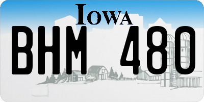 IA license plate BHM480