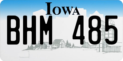 IA license plate BHM485