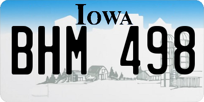 IA license plate BHM498
