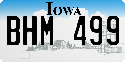 IA license plate BHM499