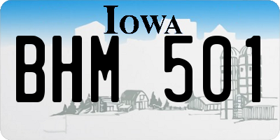IA license plate BHM501