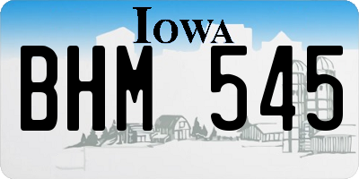 IA license plate BHM545