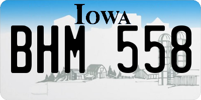 IA license plate BHM558