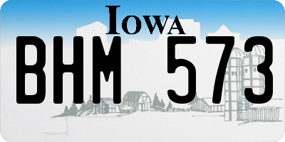 IA license plate BHM573