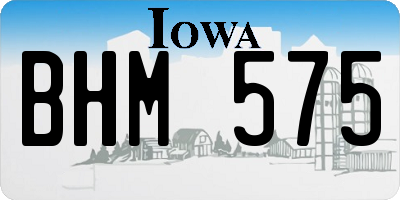 IA license plate BHM575