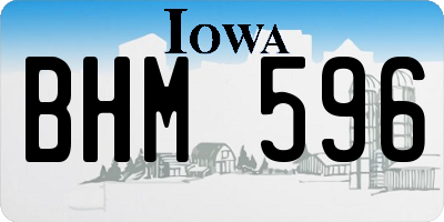 IA license plate BHM596