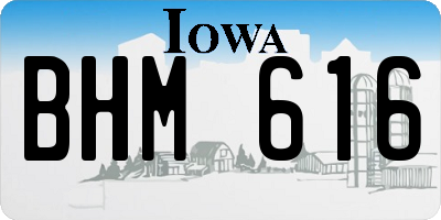 IA license plate BHM616