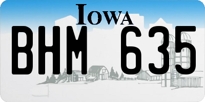 IA license plate BHM635